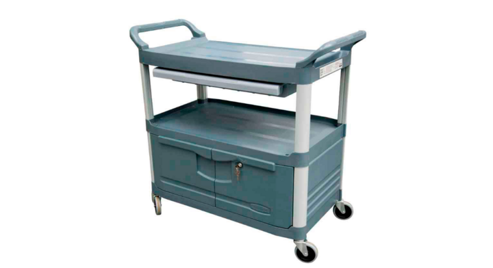 Rubbermaid, materiaalwagen met lade en kast, grijs,VB 004094