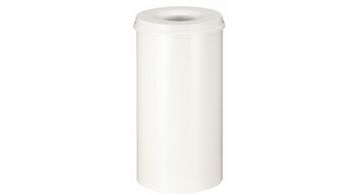 Metalen papierbak, vlamdovend, 50 liter, wit, VB 105000