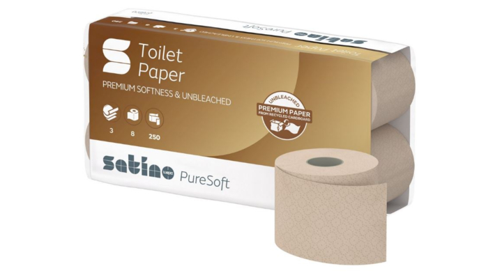 Satino PureSoft | Toiletpapier | 250 Vel | 3-Laags | MT1 | Soft Beige | 076970 (64 stuks) 