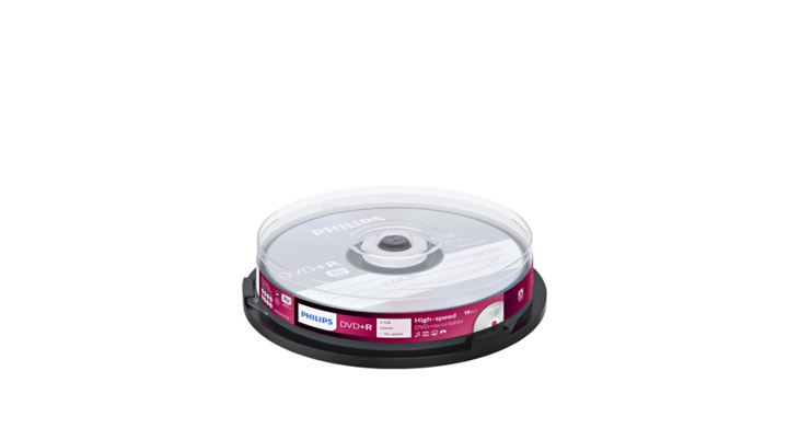 Dvd+r philips 4.7gb 16x sp (10)(dr4s6b10f/00)
