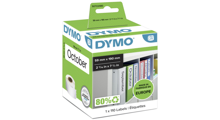 Etiket dymo 99019 labelprint ordner breed 59x190mm