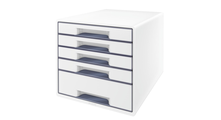 Ladenbox leitz wow 5 laden wit/grijs(52142001)
