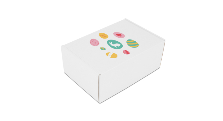 Pasen geschenkdozen,Pastel eggs, 33x25x8cm, wit, (100st)