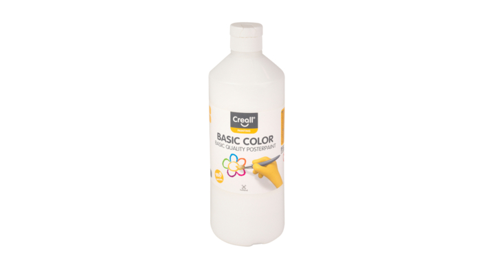 Plakkaatverf creall basic wit 500ml(30081)
