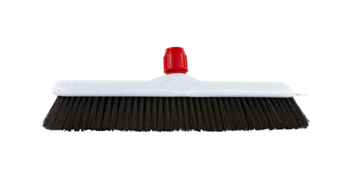 Cleaninq, zaalveger met gemengd haar, 40cm, kunststof, wit/zwart, 8004014 (1 stuk)