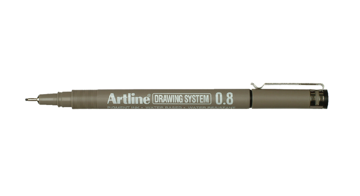 Fineliner artline 0.8mm zwart
