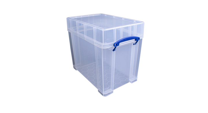 Opbergbox rub 19 ltr 395x255x330mm transp wit(19cxl)