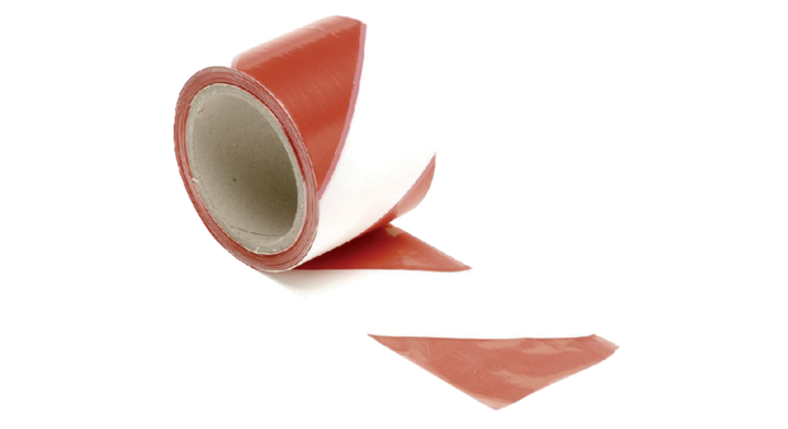 Signalisatielint, 100 meter, rood/wit, 1187-100 (1 stuk)