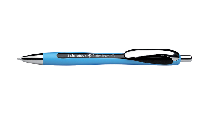 Balpen schneider slider rave blauw/zwart(s-132501)