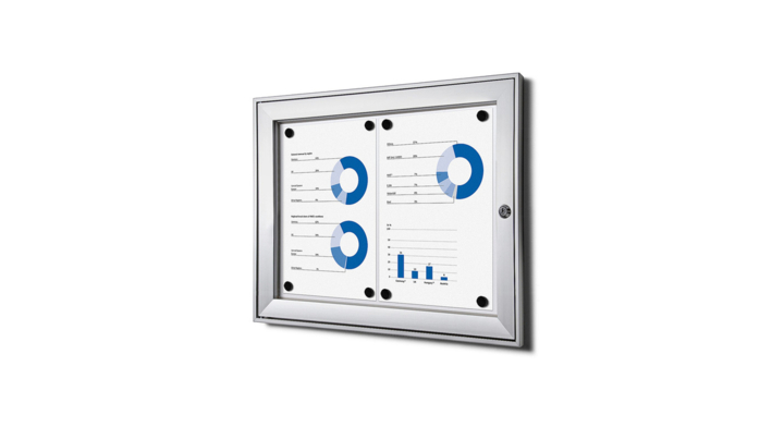 Vitrinebord Quantore luxe indoor zilver 2x a4(scs2xa4)