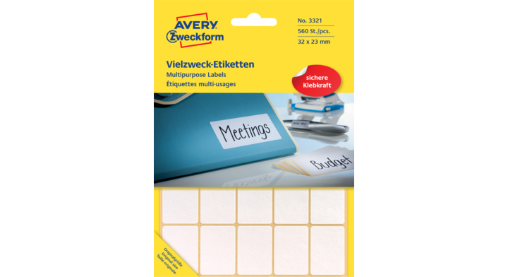 Etiket avery zweck 3321 32x23mm 560st