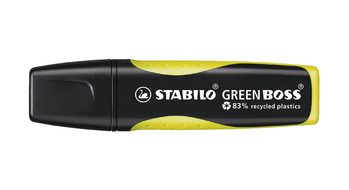 Markeerstift stabilo green boss 6070/24 geel(6070/24)