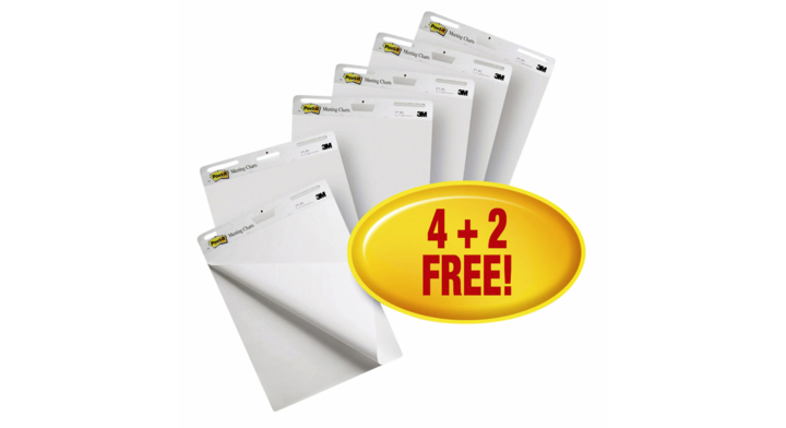Meeting chart 3m post-it 559vp4+2 635x762mm blanco(559vp4+2)