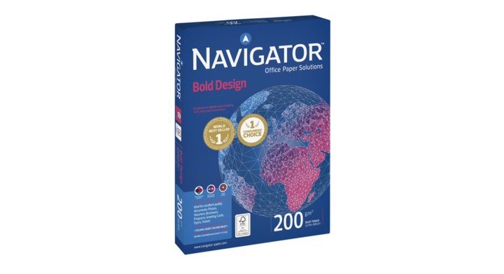 Kopieerpapier navigator bold design a4 200gr wit(hc200c1s31)