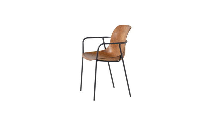 4-poots stoel Hemp-Fine met armlegger