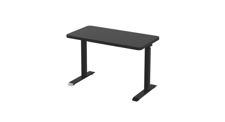 Elektrische zit/sta thuiswerkplek, bureau 114,5x59cm, zwart
