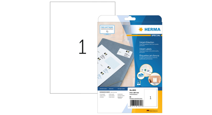 Etiket herma inkprint 4824 a4 25st