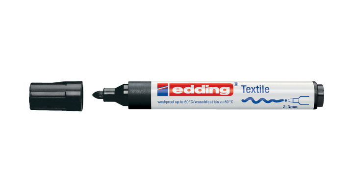 Viltstift edding 4500 textiel rond 2-3mm zwart
