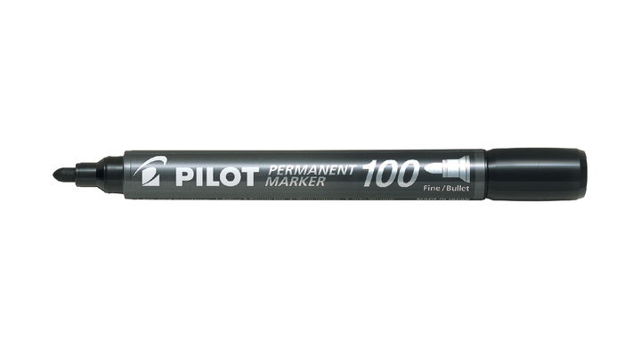 Viltstift pilot sca-100-b rond 1mm zwart(4010001)