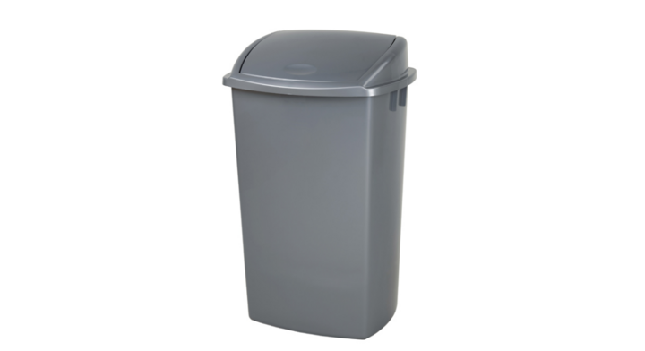 Afvalbak Met Swingdeksel | 50 Liter | Grijs | VB 009318