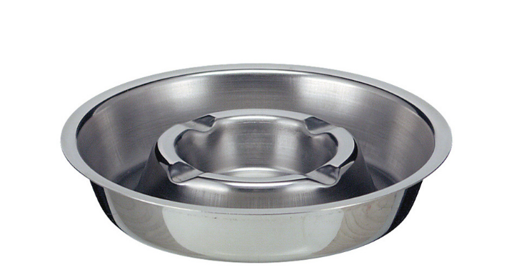 Stapelbare asbak, Ø170 mm, RVS, VB 521301
