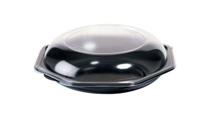 Duni Octabowl®, 1050 cc, zwart met transparant deksel, 149866 (170 stuks)