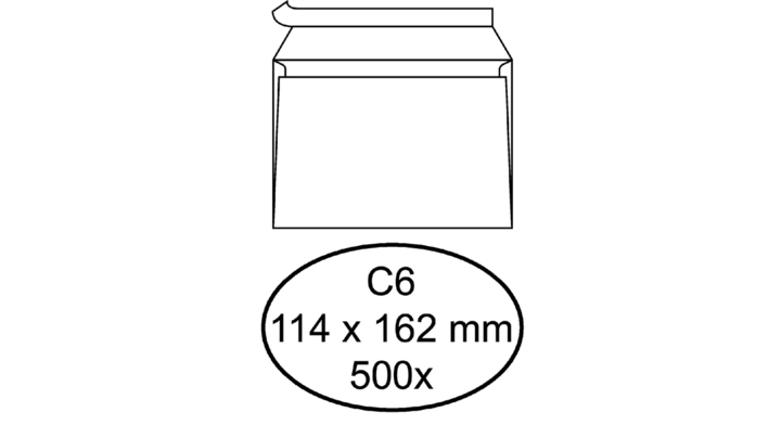 Envelop quantore bank c6 114x162 zk 80gr wit