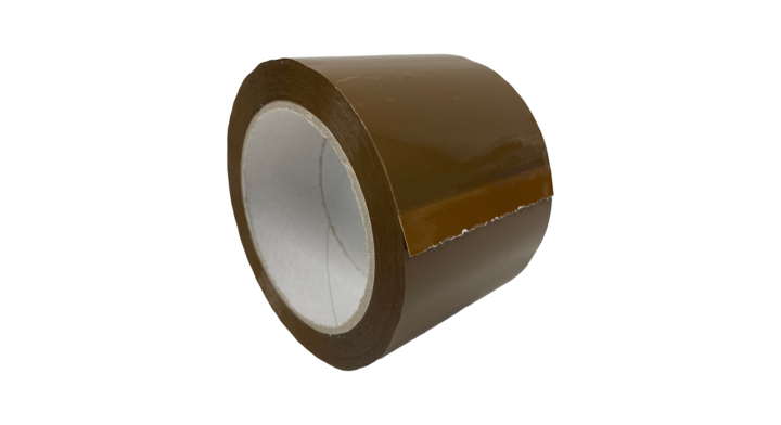 Weststrate Top Tape, PP/Acryl, 75mm x 66m, bruin