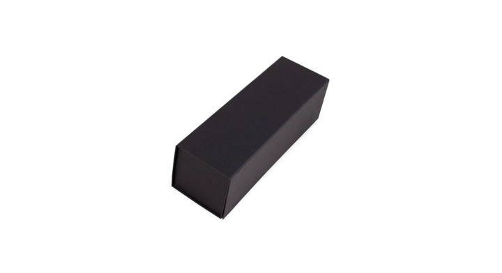 Luxe wijnflesdoos, 33x10x10cm, magneetsluiting, zwart (25st)