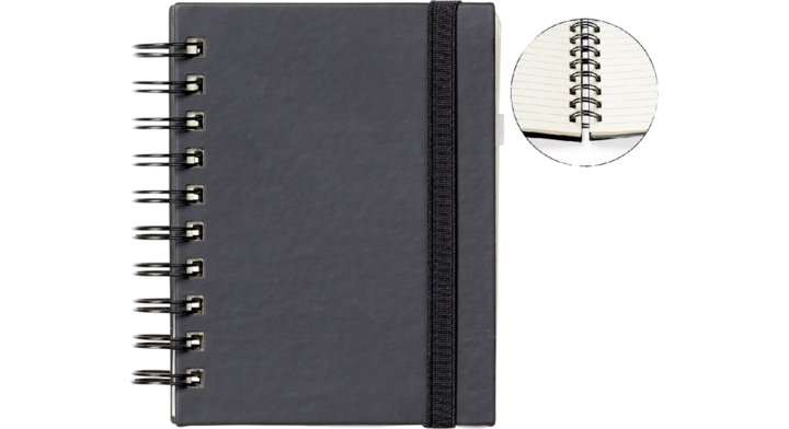 Notitieboek quantore a6 spiraal zwart(011454)