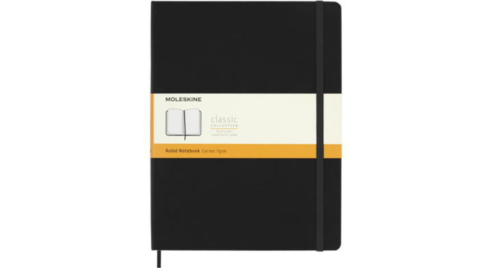 Notitieboek moleskine xl 190x250 ln hc zw(qp090)