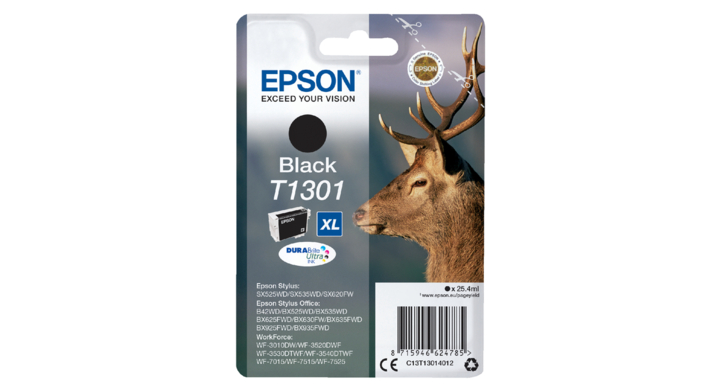 Inktcartridge epson t1301 zwart(c13t13014012)