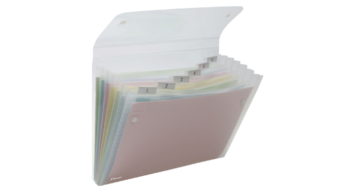 Sorteermap rexel ice 6tab transparant(2102033)