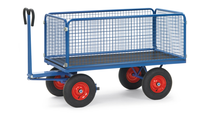 Handtrekwagen 600 hoog 1200x800mm 1000kg Rubber band