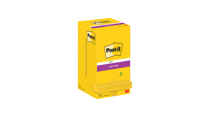 Memoblok 3m post-it 654s 76x76mm ss geel(654-s)