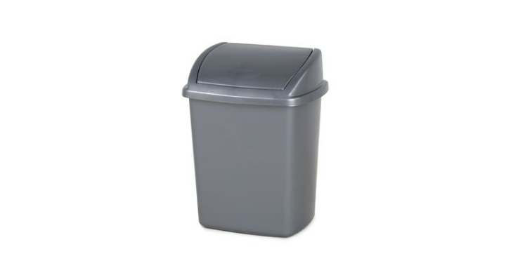 Afvalbak Met Swingdeksel | 8 Liter | Grijs | VB 068407