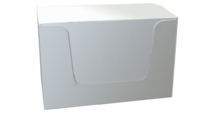 Visitekaartdoosje 110x70x70mm wit met decollete 100st