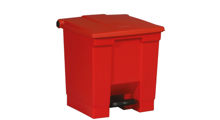 Rubbermaid Step-On, pedaalemmer, 30 liter, rood, VB 006143