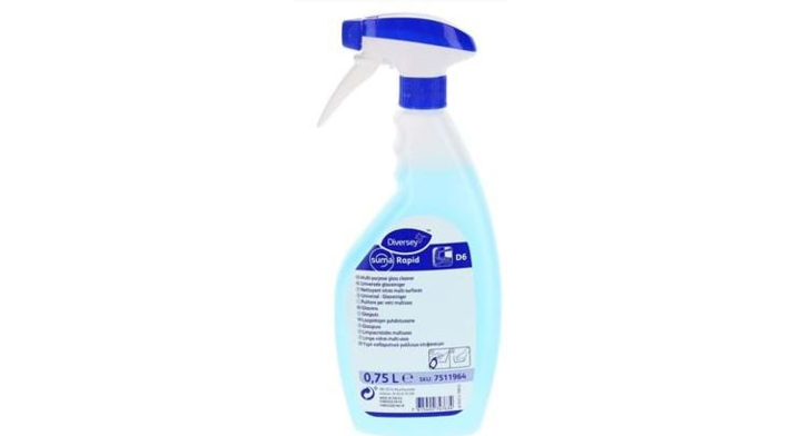 Diversey Suma Rapid D6, universele glasreiniger (750 ml)