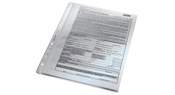 Showtas leitz 4740 a4 4r pp 0.12mm nerf met inleg