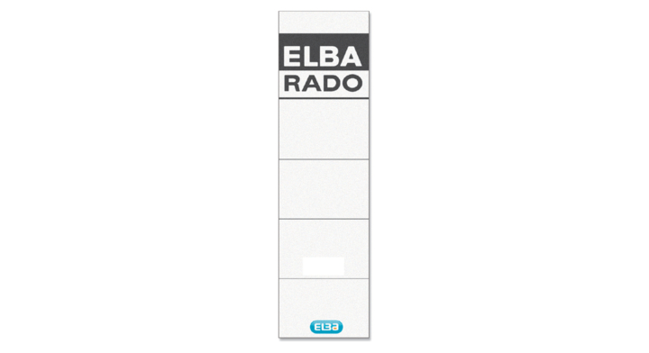 Rugetiket elba rado 159x44mm wit