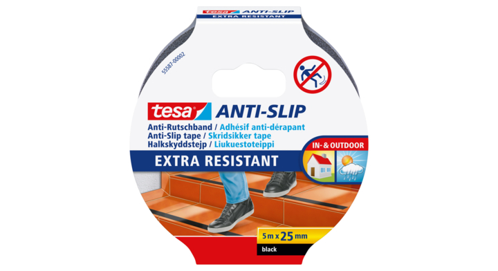 Antisliptape tesa 55587 25mmx5m zwart(55587-00002-11)