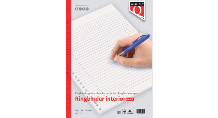 Interieur quantore a4 23r lijn 70gram 100v(091275)