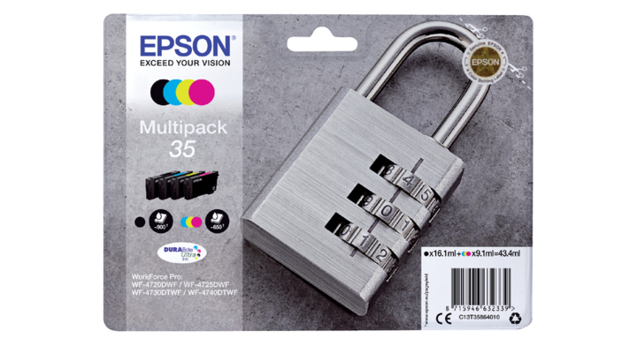 Inkcartridge epson 35 t3586 zwart + 3 kleuren(2783013)
