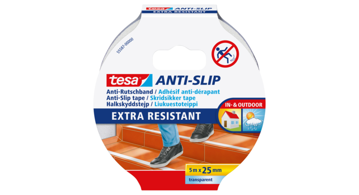 Antisliptape tesa 55587 25mmx5m transparant(55587-00000-11)