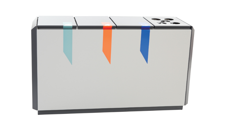 Recyclostar, afvalscheidingsstation, 4x55 liter, VB 708376