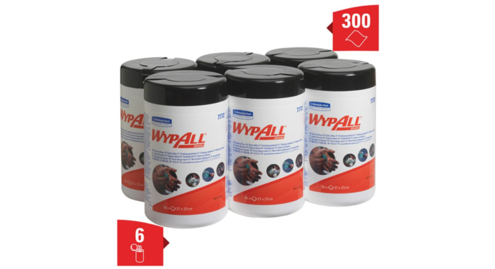 WypAll, geïmpregneerde reinigingsdoekjes, 27x27cm, groen, 7772 (6x50 stuks)