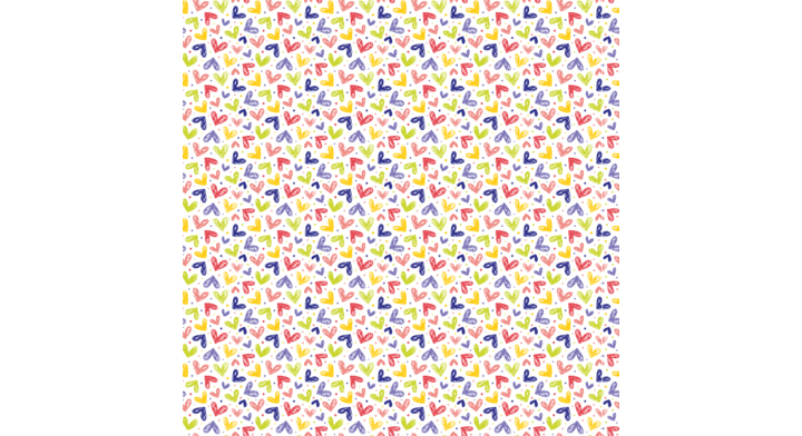 Cadeaupapier, 30cm x 200m, K602415, heart multi color