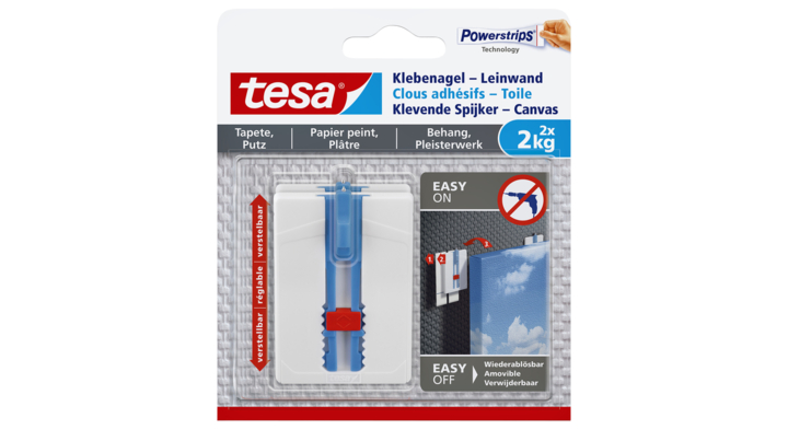 Klevende spijker tesa canvas behang 2kg(77779-00000-00)