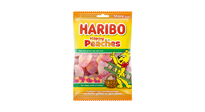 Snoep haribo perziken zak 250gr(8hb203)